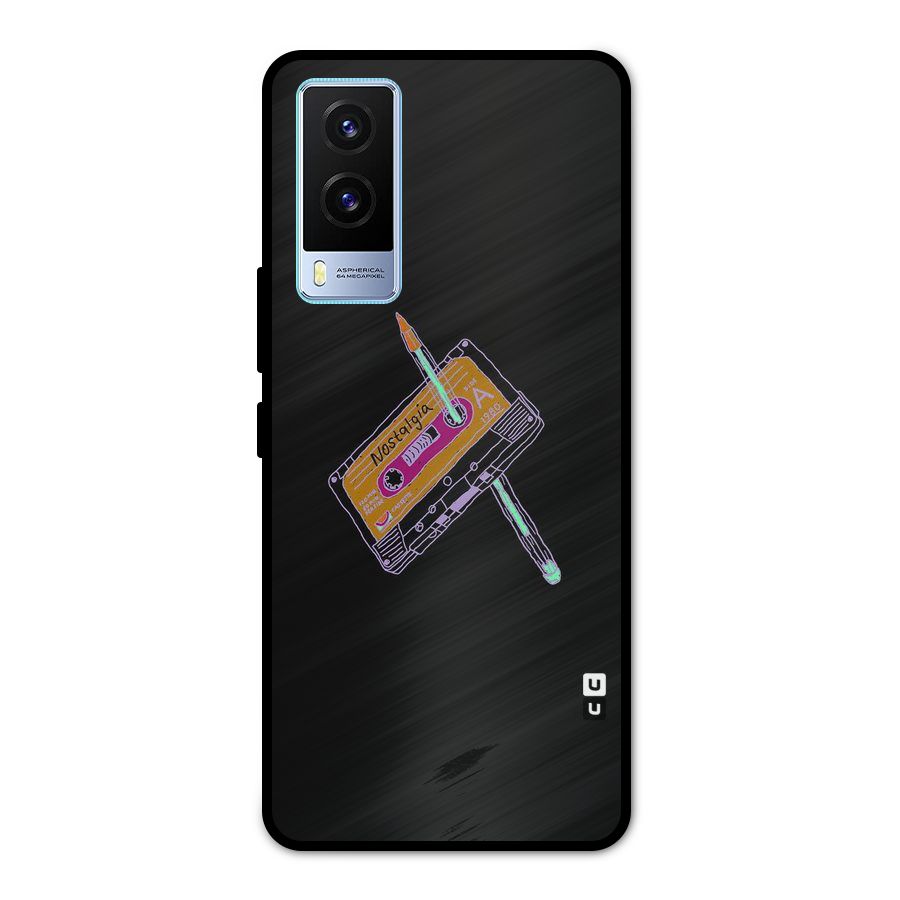 Casette Nostalgia Metal Back Case for Vivo V21e 5G