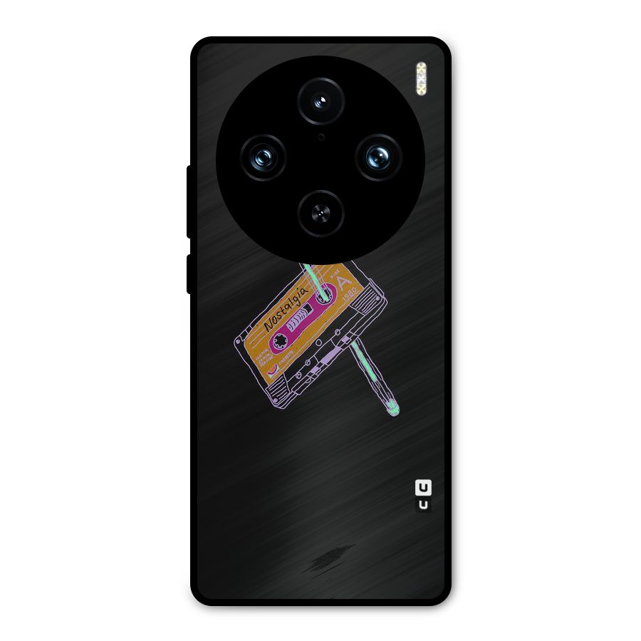 Casette Nostalgia Metal Back Case for Vivo X100 Pro