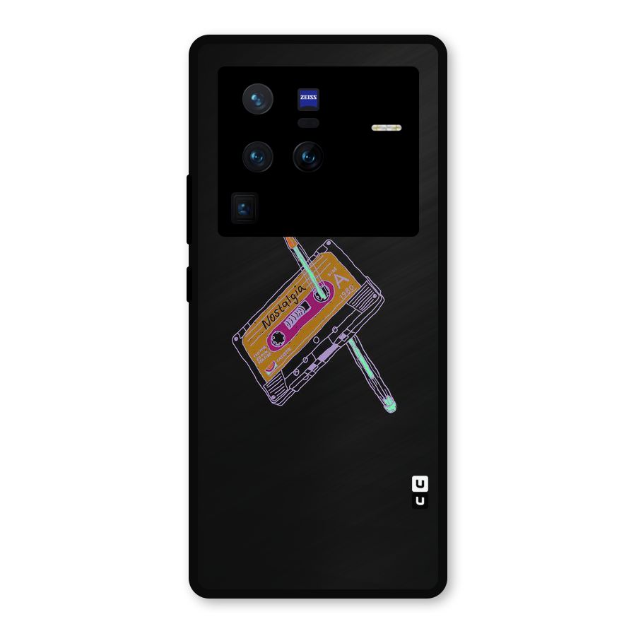 Casette Nostalgia Metal Back Case for Vivo X80 Pro