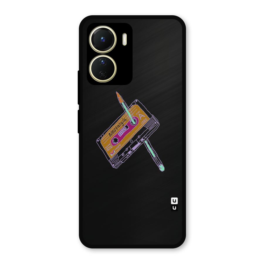 Casette Nostalgia Metal Back Case for Vivo Y16