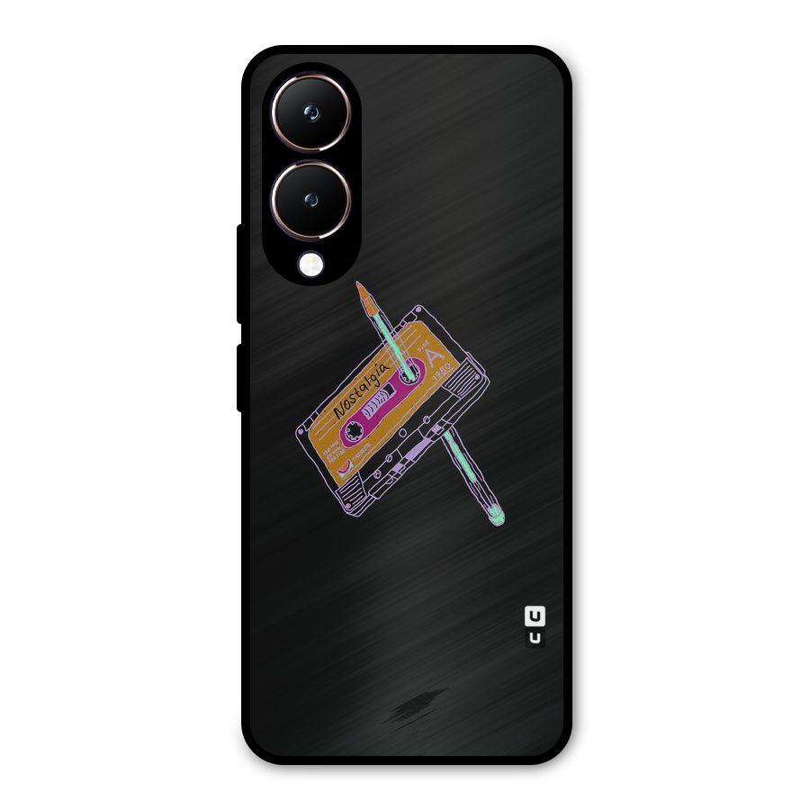 Casette Nostalgia Metal Back Case for Vivo Y28