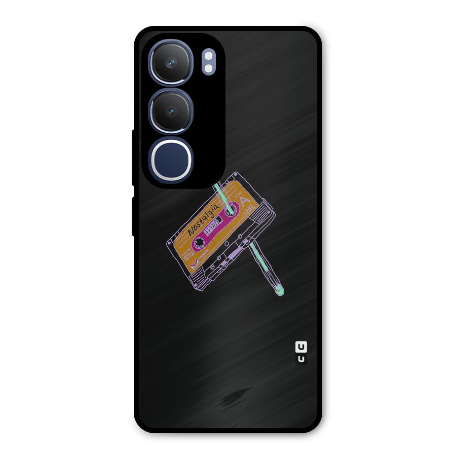Casette Nostalgia Metal Back Case for Vivo Y29