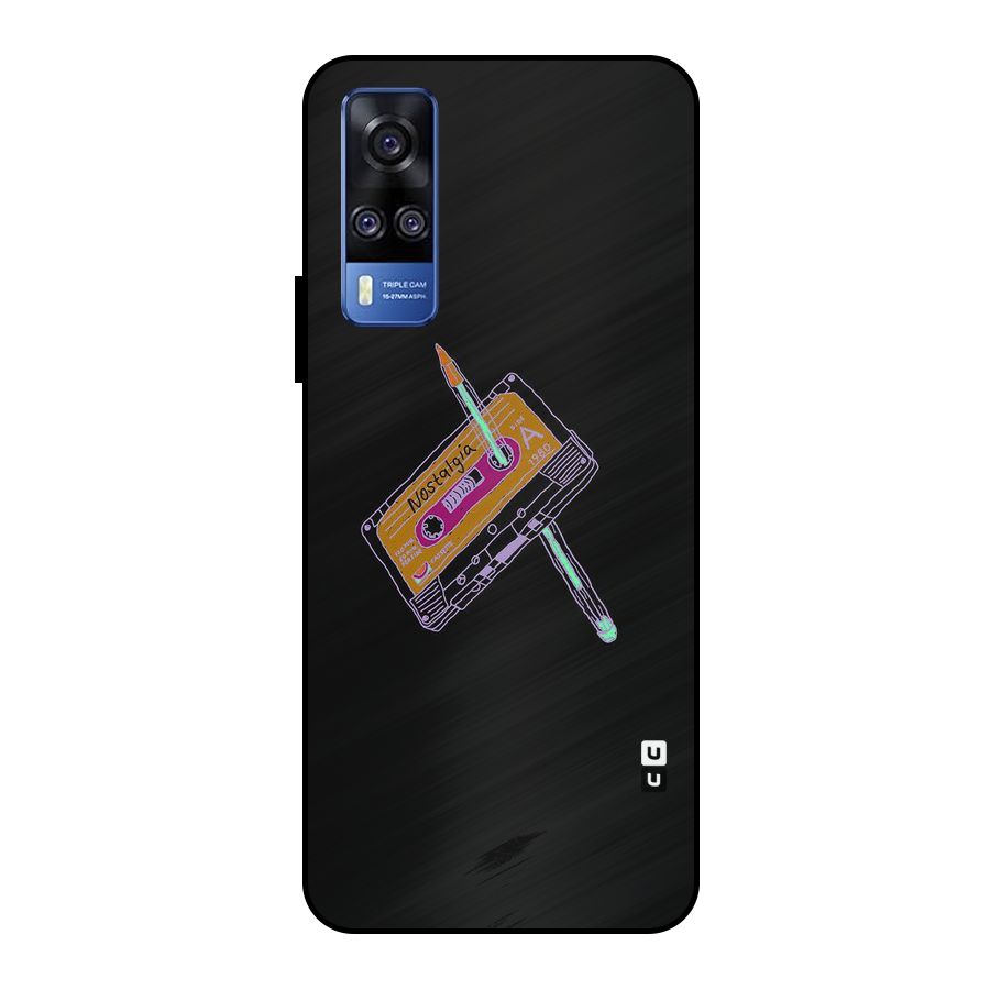 Casette Nostalgia Metal Back Case for Vivo Y51