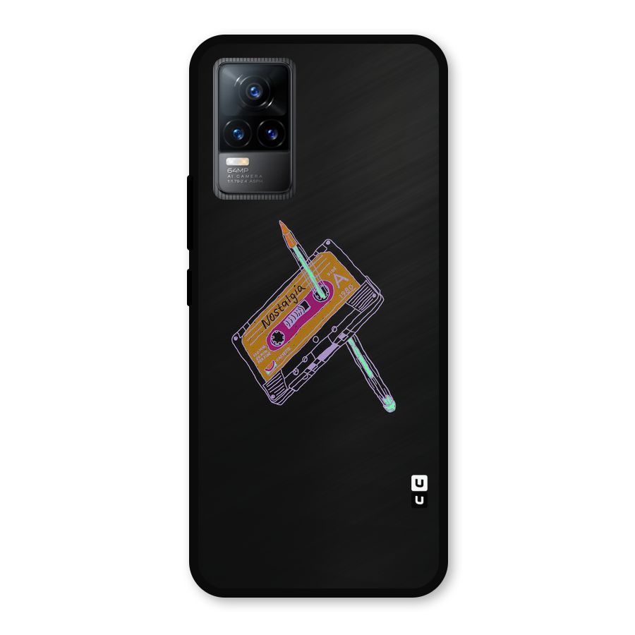 Casette Nostalgia Metal Back Case for Vivo Y73