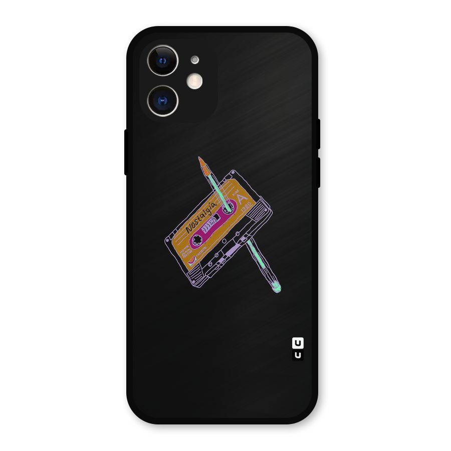 Casette Nostalgia Metal Back Case for iPhone 12