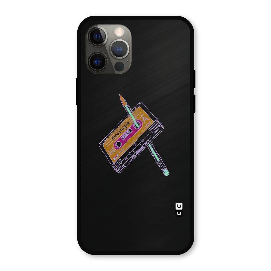 Casette Nostalgia Metal Back Case for iPhone 12 Pro