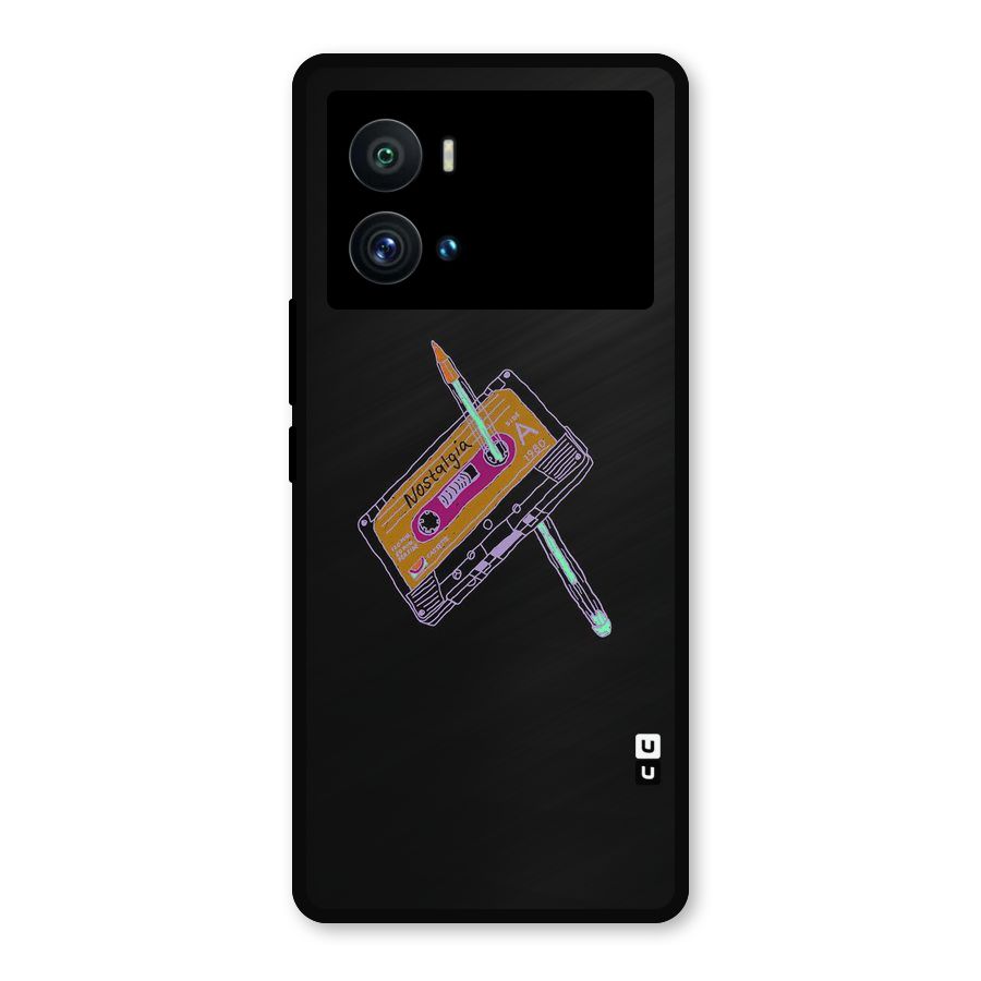 Casette Nostalgia Metal Back Case for iQOO 9 Pro