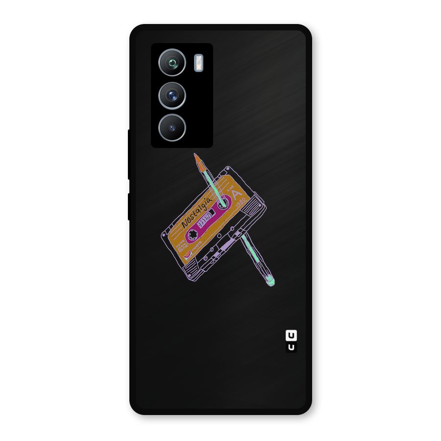 Casette Nostalgia Metal Back Case for iQOO 9 SE