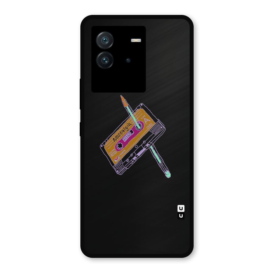 Casette Nostalgia Metal Back Case for iQOO Neo 6 5G