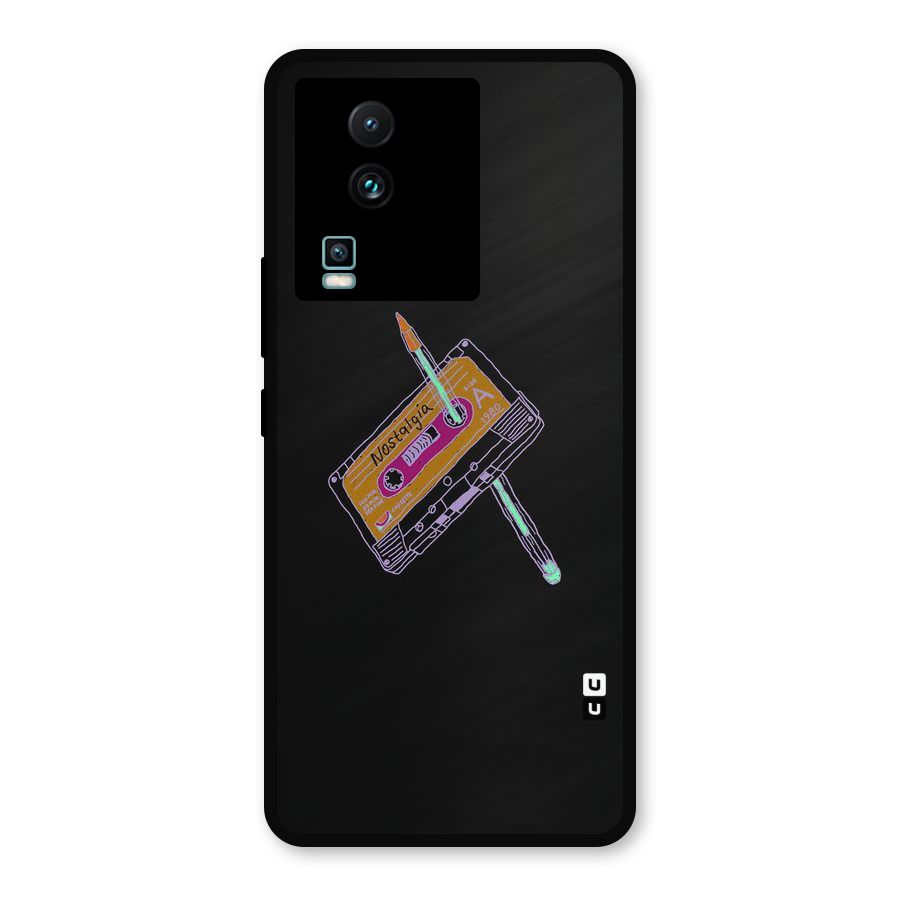 Casette Nostalgia Metal Back Case for iQOO Neo 7 Pro