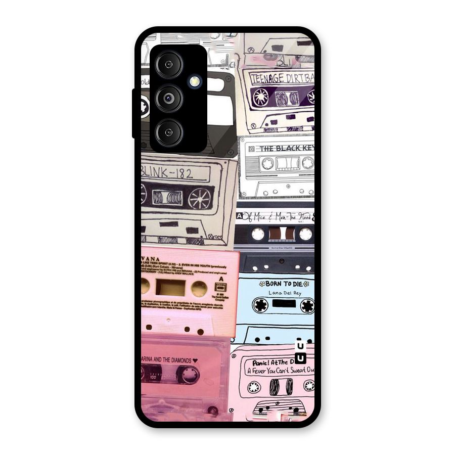 Casette Rolling Glass Back Case for Galaxy M14 5G