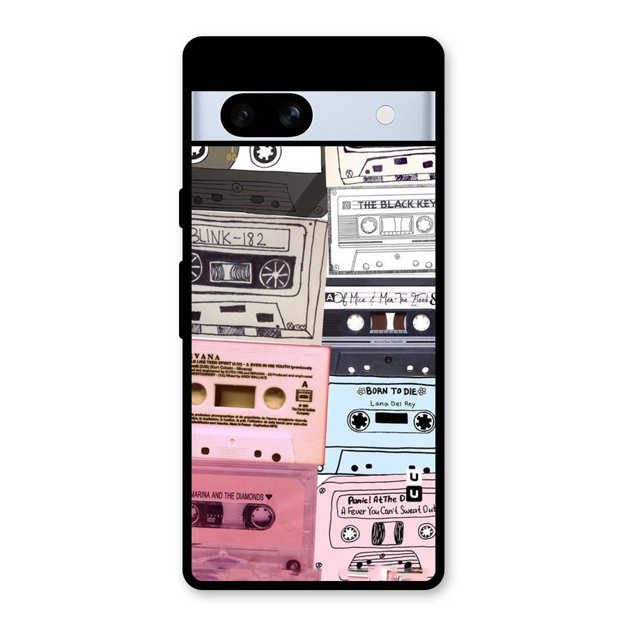Casette Rolling Glass Back Case for Google Pixel 7a
