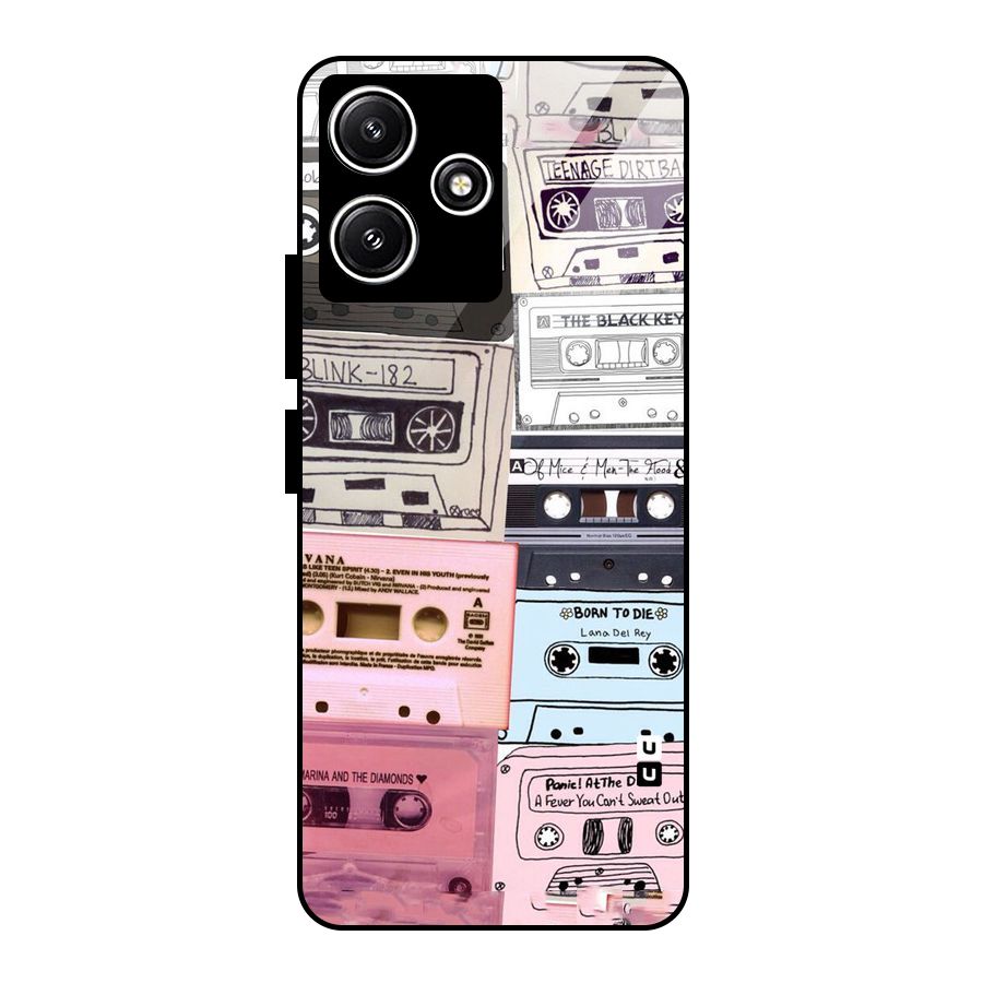 Casette Rolling Glass Back Case for Poco M6 Pro