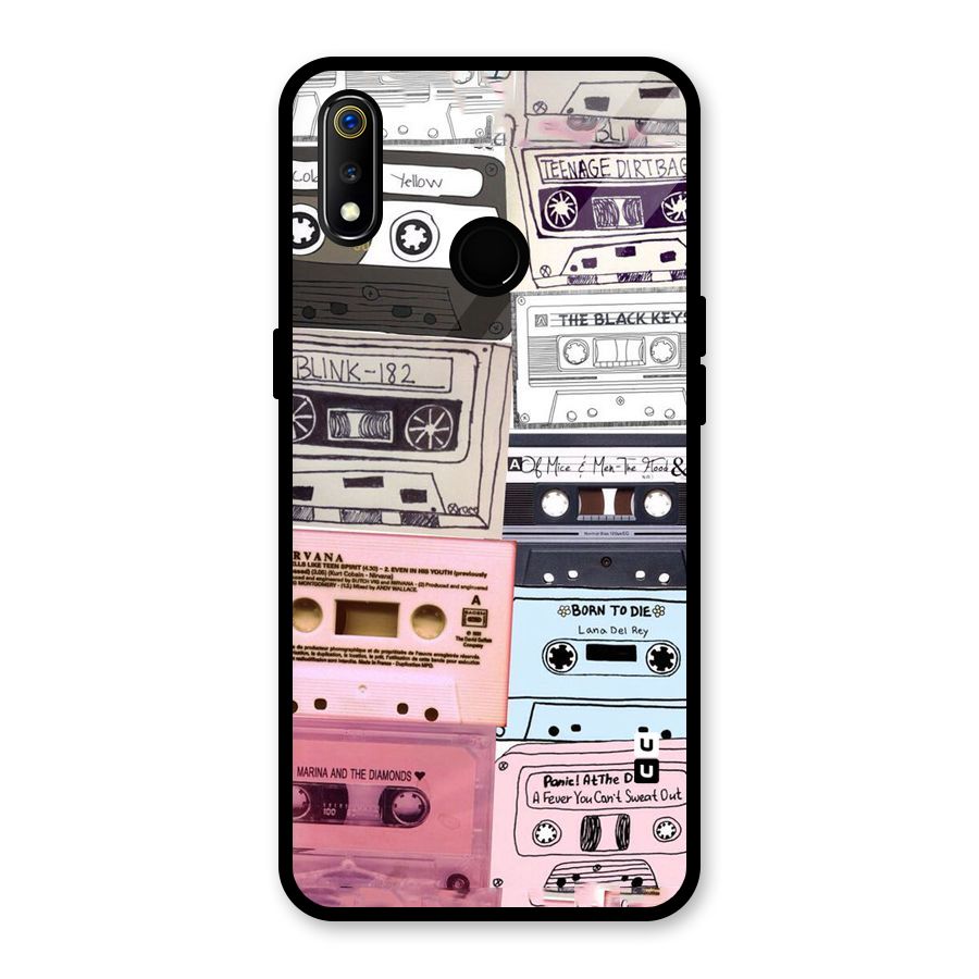 Casette Rolling Glass Back Case for Realme 3i