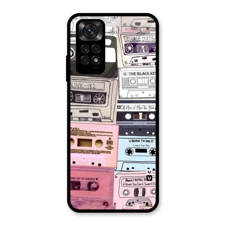Casette Rolling Glass Back Case for Redmi Note 11S