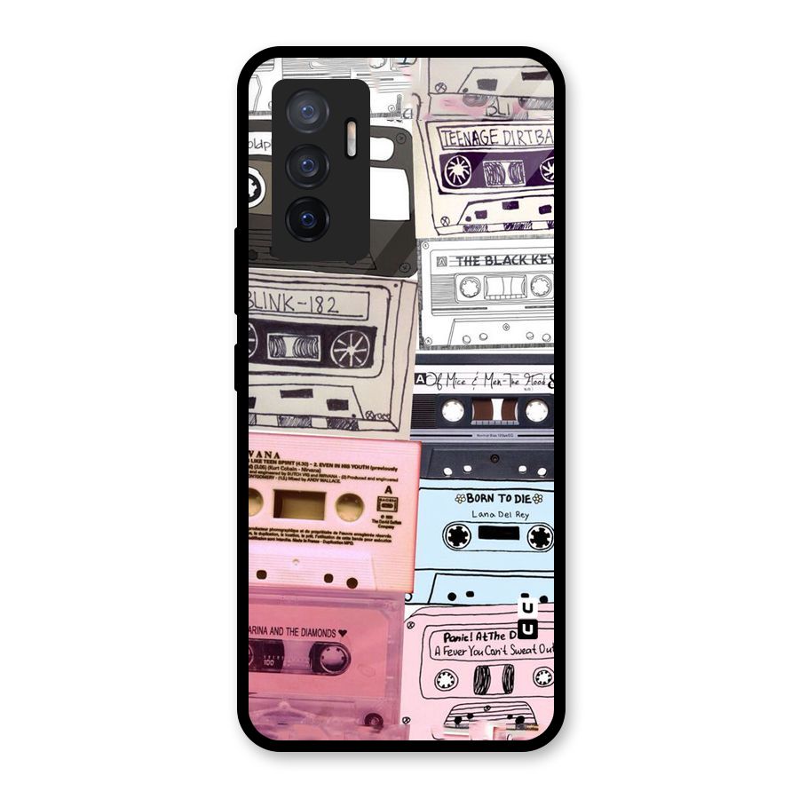 Casette Rolling Glass Back Case for Vivo V23e