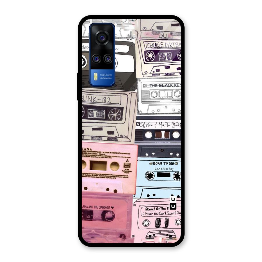 Casette Rolling Glass Back Case for Vivo Y31