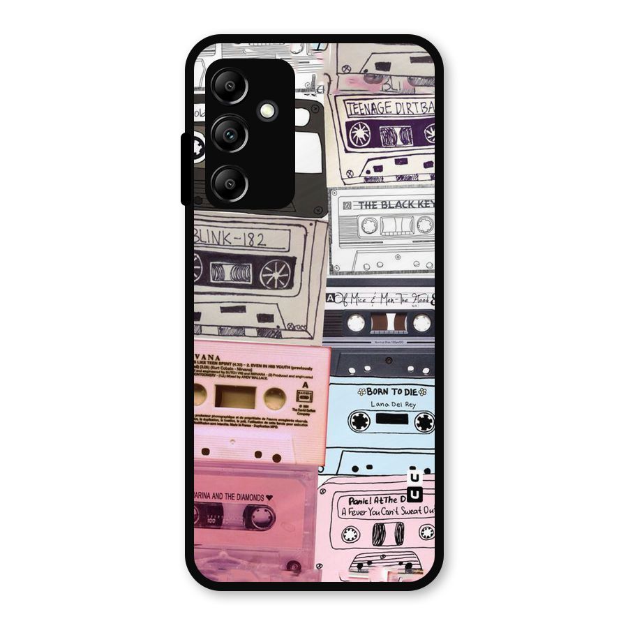 Casette Rolling Metal Back Case for Galaxy A14 5G