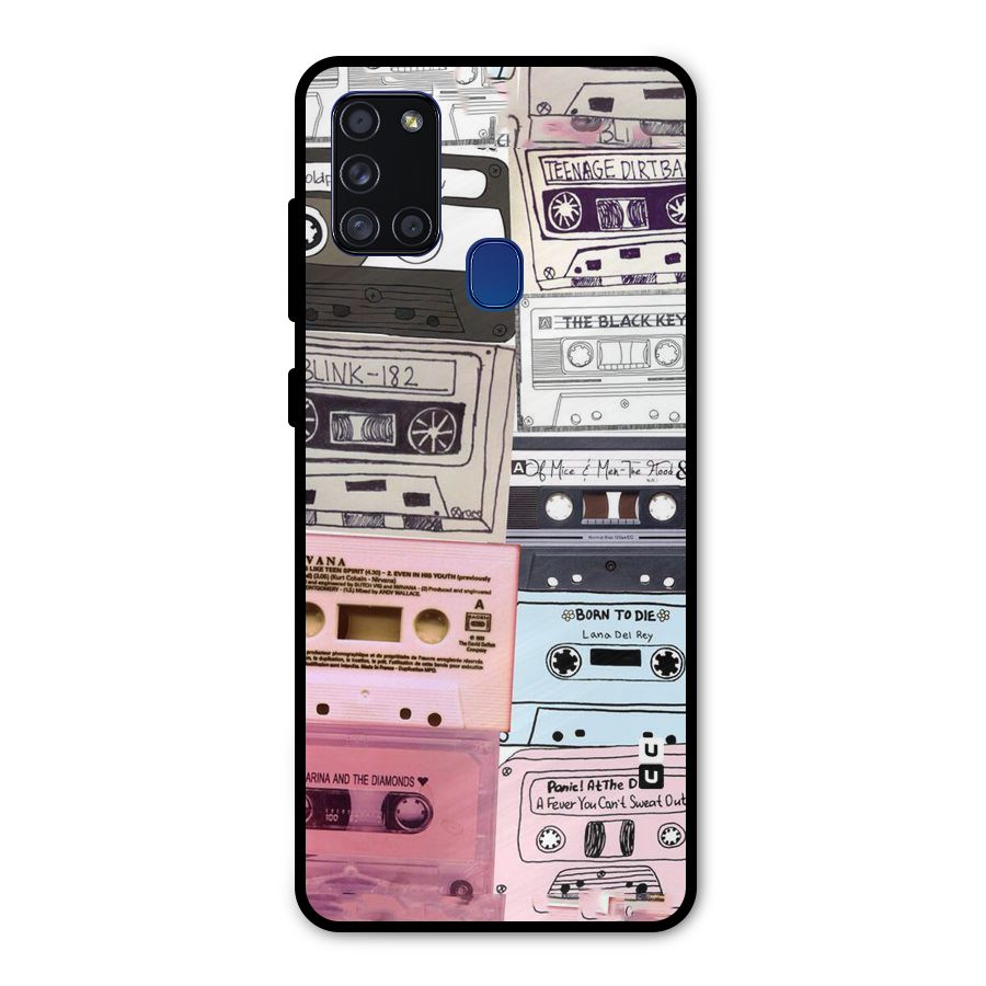Casette Rolling Metal Back Case for Galaxy A21s