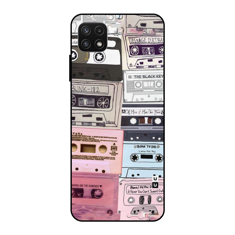 Casette Rolling Metal Back Case for Galaxy A22 5G