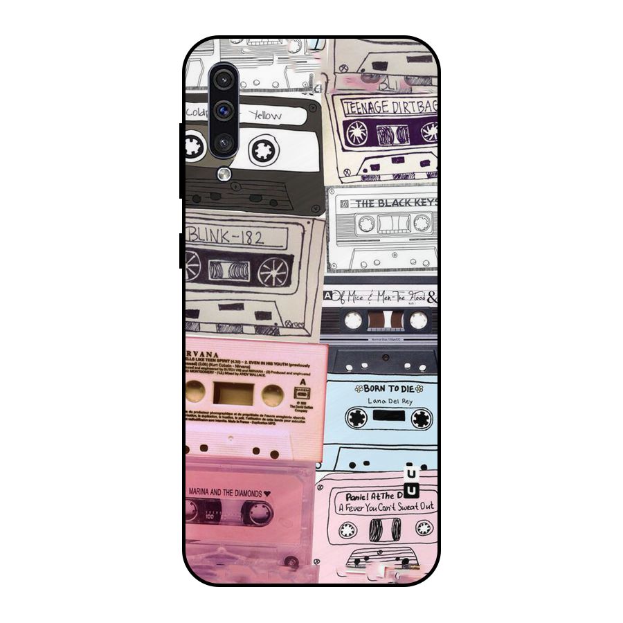 Casette Rolling Metal Back Case for Galaxy A50