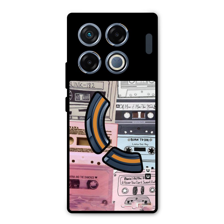 Casette Rolling Metal Back Case for Infinix GT 20 Pro