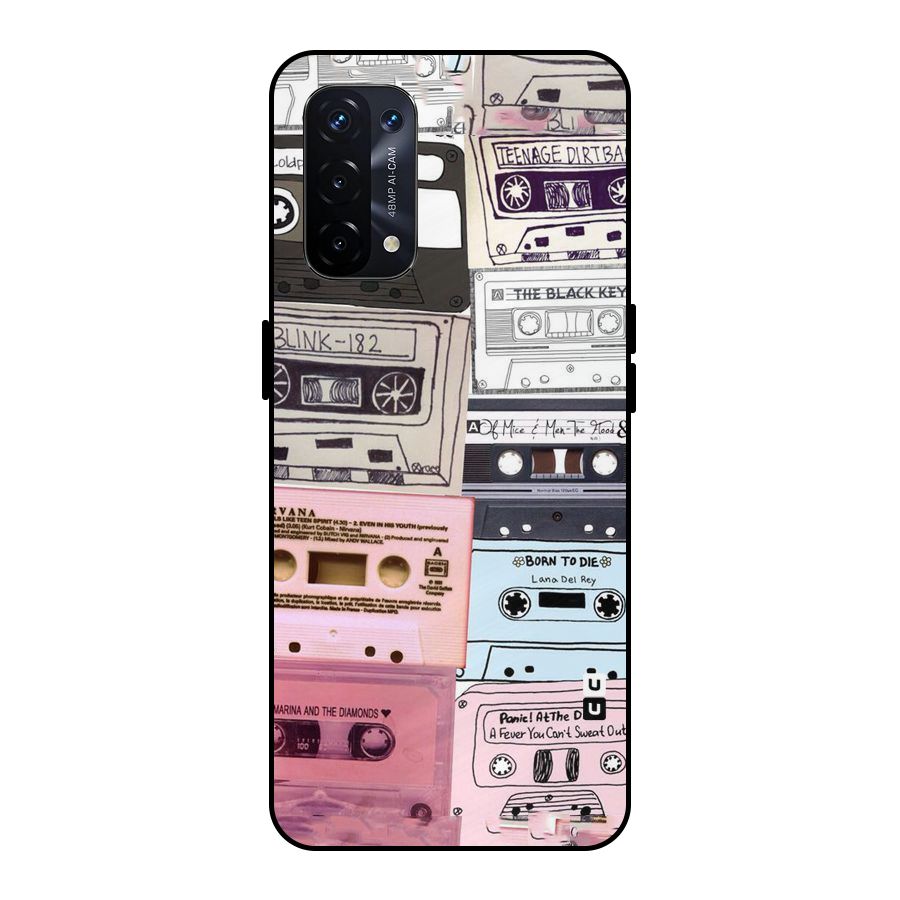Casette Rolling Metal Back Case for Oppo A74 5G