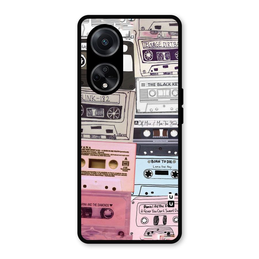 Casette Rolling Metal Back Case for Oppo F23