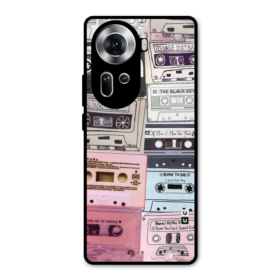 Casette Rolling Metal Back Case for Oppo Reno11 5G