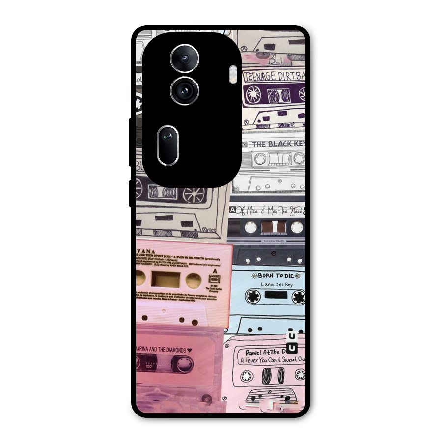 Casette Rolling Metal Back Case for Oppo Reno11 Pro 5G