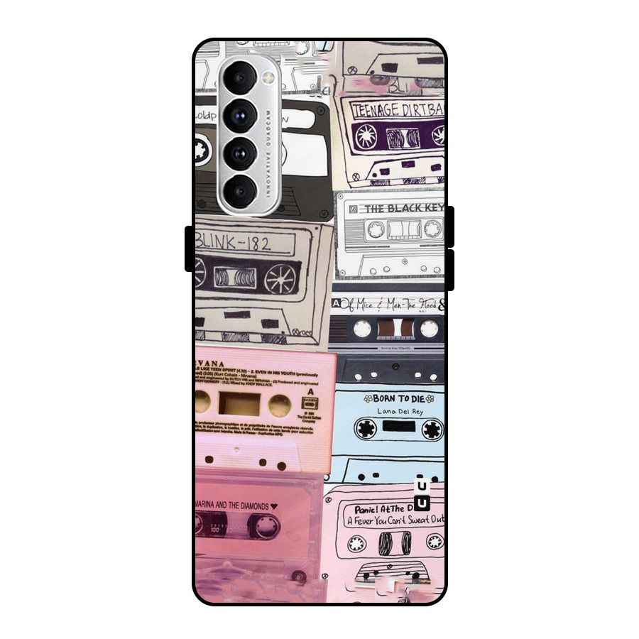 Casette Rolling Metal Back Case for Oppo Reno4 Pro