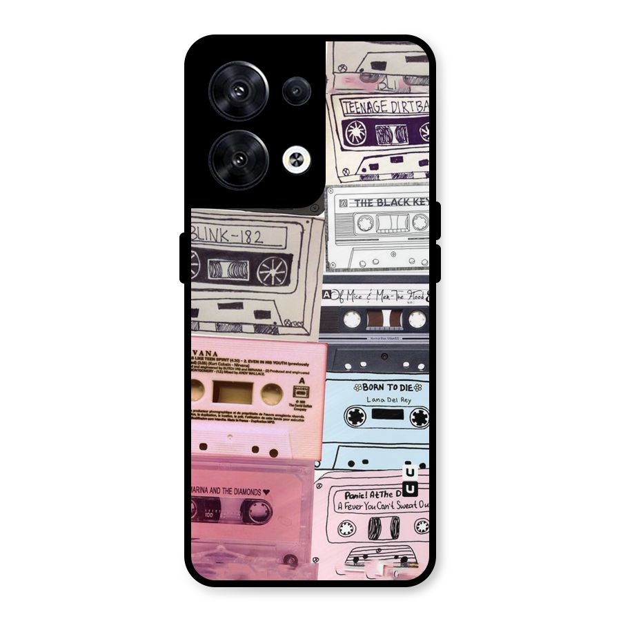 Casette Rolling Metal Back Case for Oppo Reno8 5G