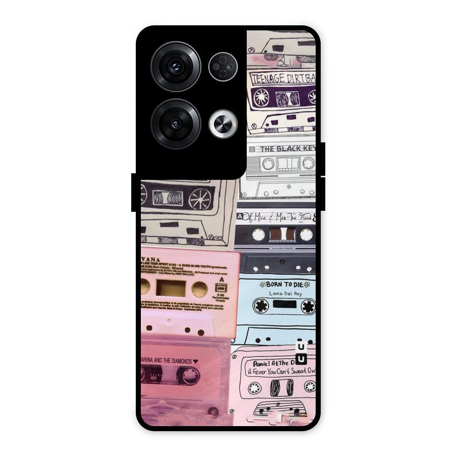 Casette Rolling Metal Back Case for Oppo Reno8 Pro 5G