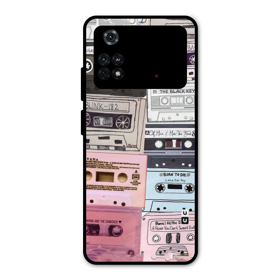 Casette Rolling Metal Back Case for Poco M4 Pro 4G