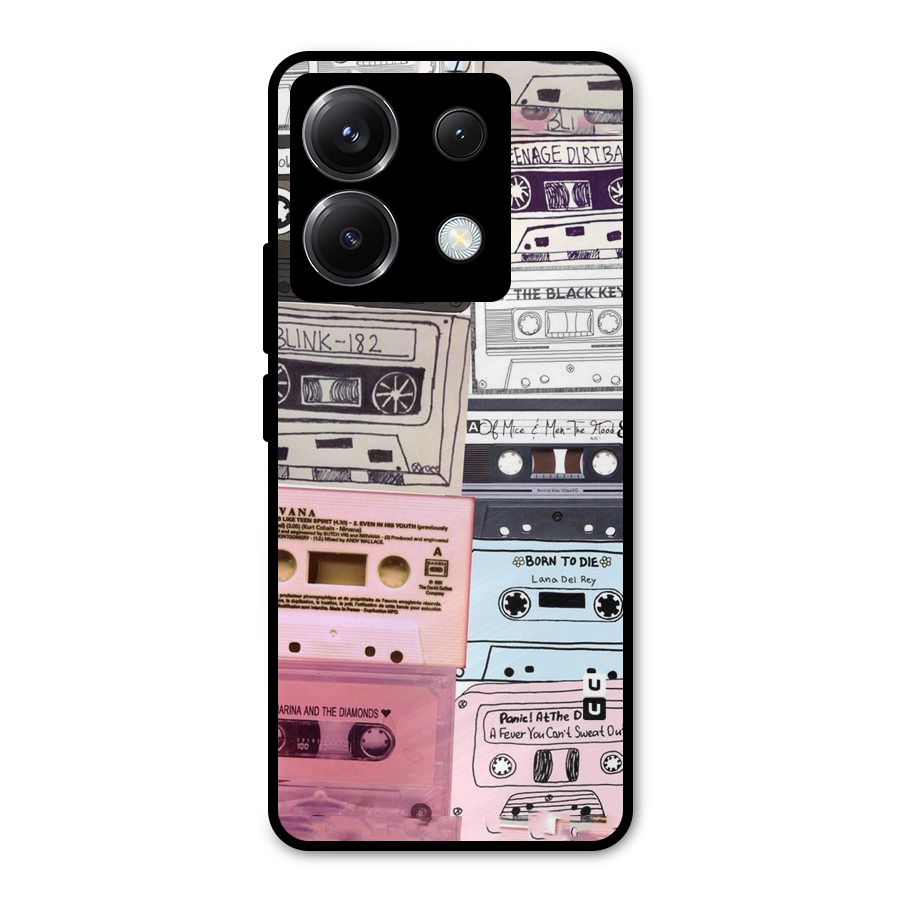 Casette Rolling Metal Back Case for Poco X6