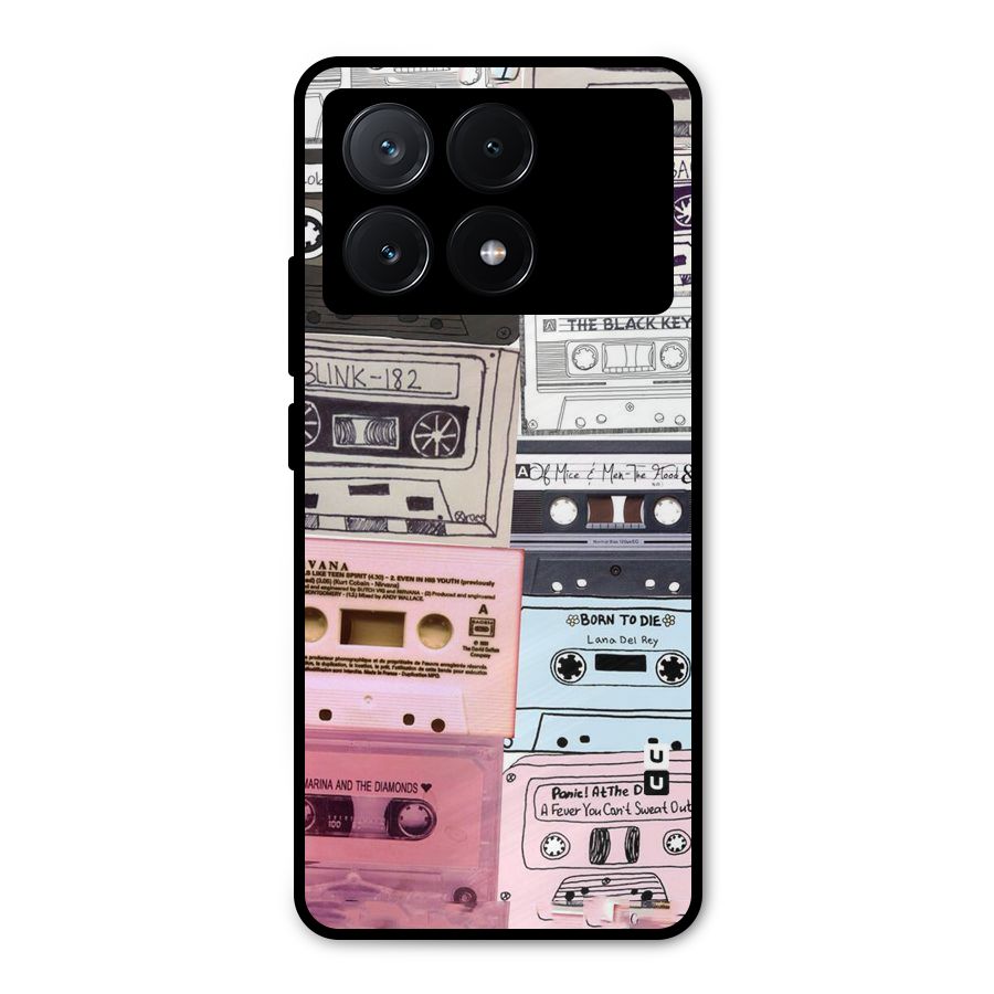 Casette Rolling Metal Back Case for Poco X6 Pro