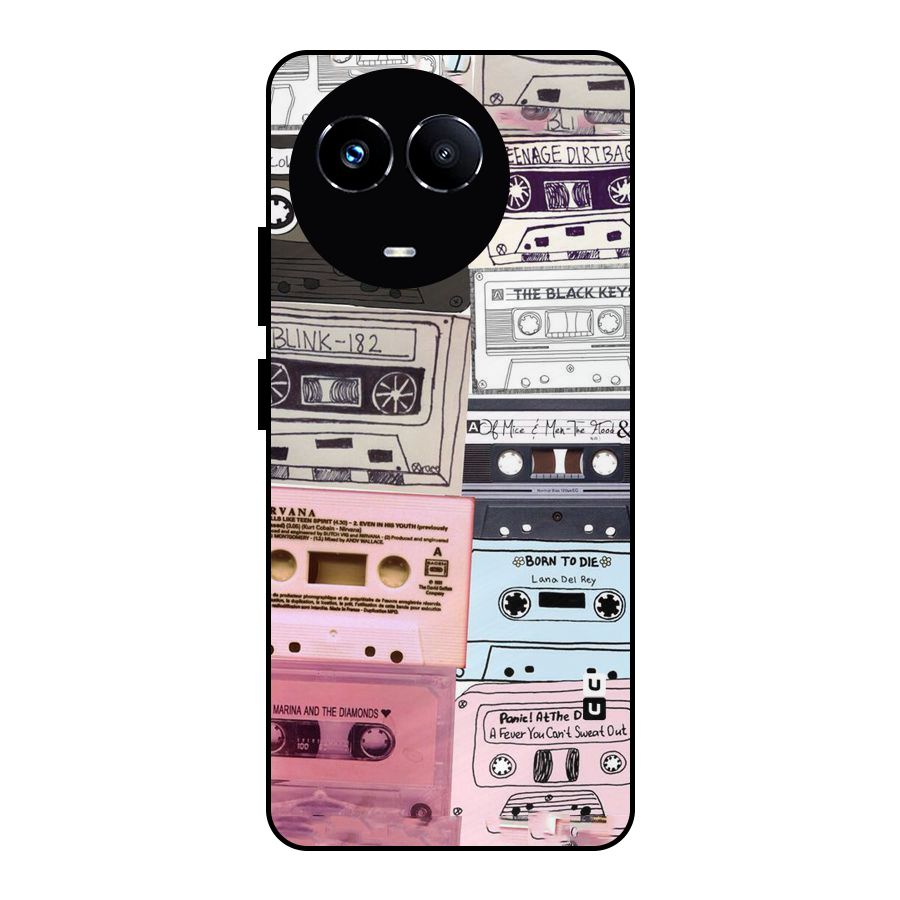 Casette Rolling Metal Back Case for Realme 11X