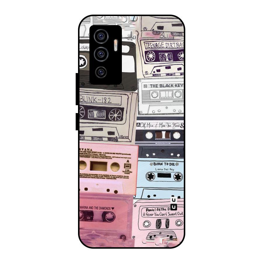 Casette Rolling Metal Back Case for Vivo V23e