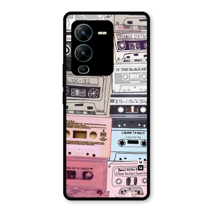 Casette Rolling Metal Back Case for Vivo V25 Pro