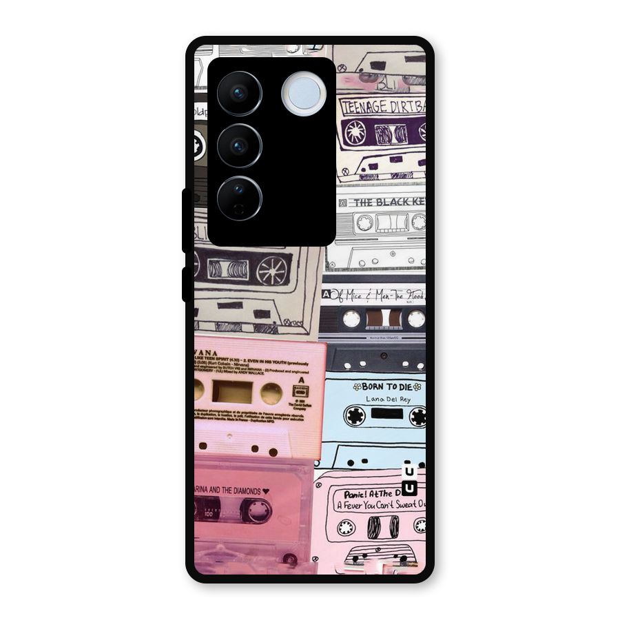 Casette Rolling Metal Back Case for Vivo V27