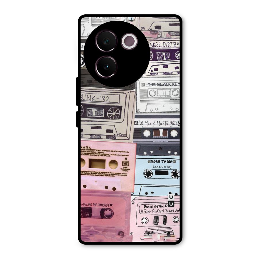 Casette Rolling Metal Back Case for Vivo V30e