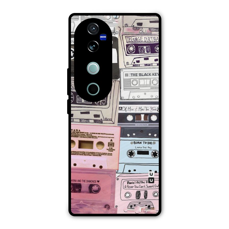 Casette Rolling Metal Back Case for Vivo V40