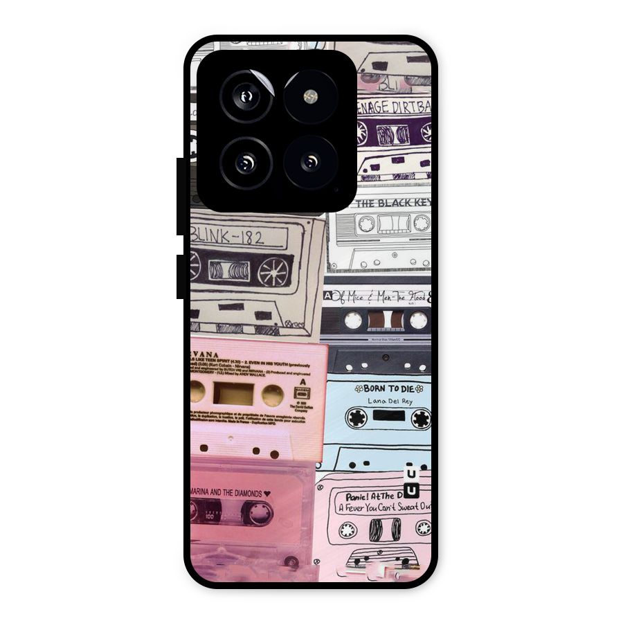 Casette Rolling Metal Back Case for Xiaomi 14