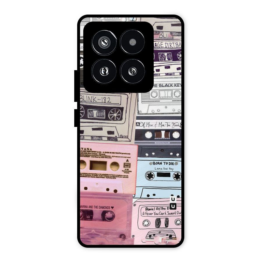 Casette Rolling Metal Back Case for Xiaomi 14 Pro