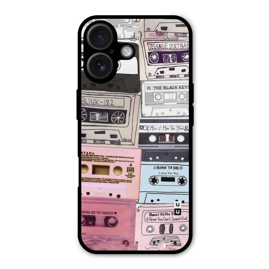 Casette Rolling Metal Back Case for iPhone 16