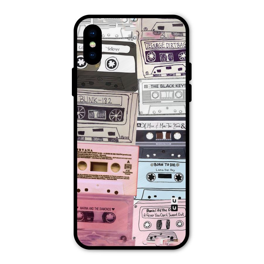 Casette Rolling Metal Back Case for iPhone X