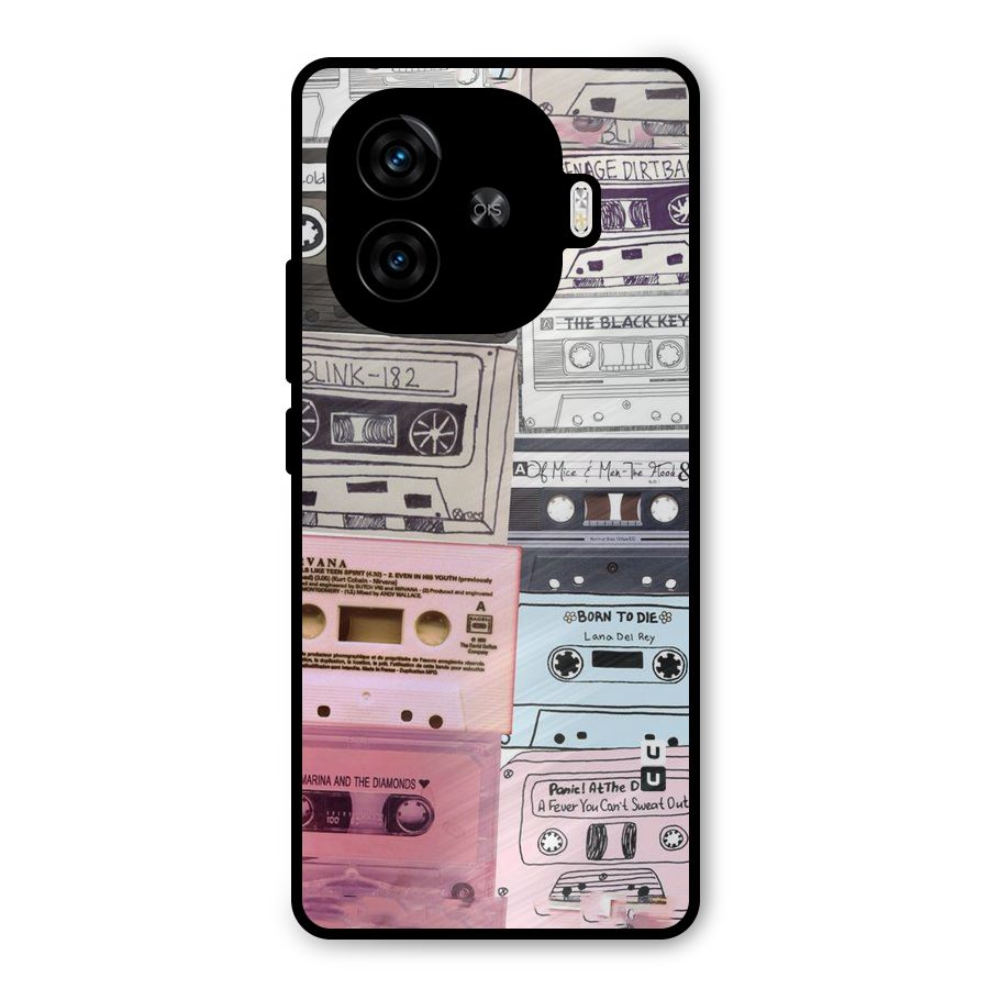 Casette Rolling Metal Back Case for iQOO Z9 Turbo