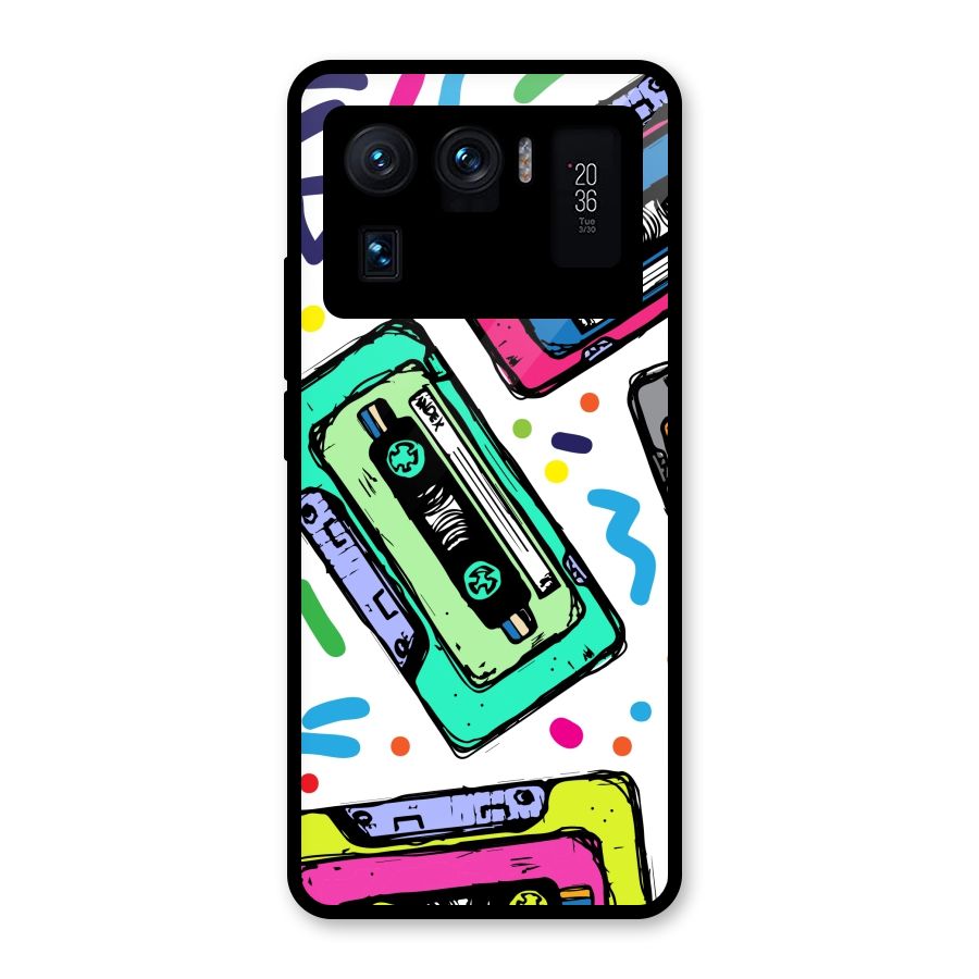 Cassette Pattern Glass Back Case for Mi 11 Ultra