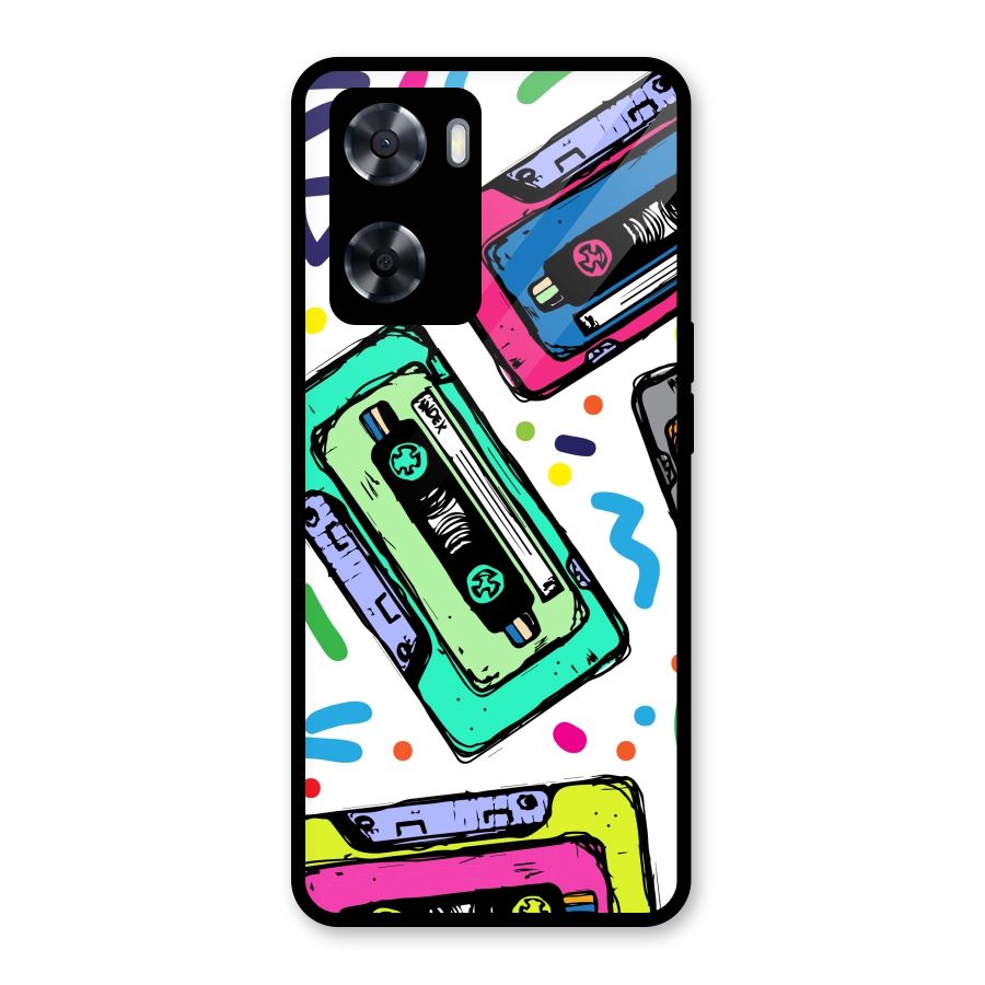 Cassette Pattern Glass Back Case for OnePlus Nord N20 SE