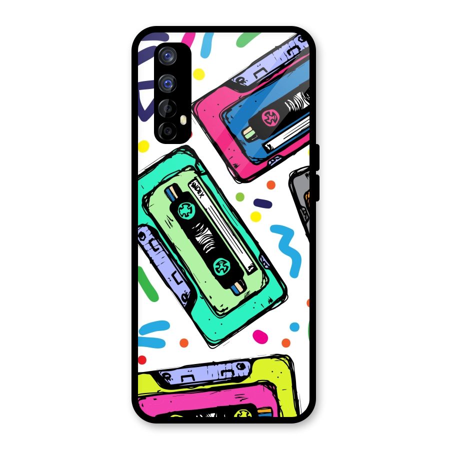 Cassette Pattern Glass Back Case for Realme 7